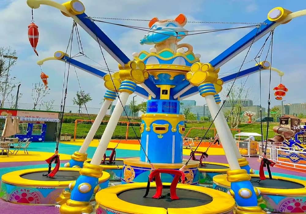 Commercial Center Amusement Park Rides-Cat Fishing Trampoline-5P - SUNHONG