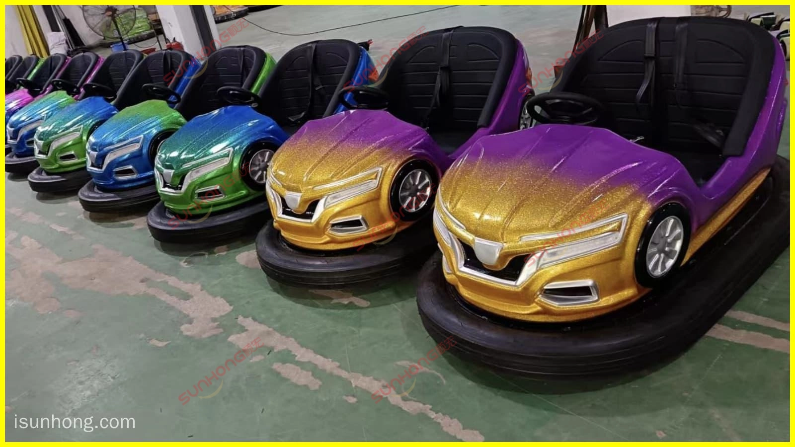 glitter-bumper-cars-for-dewasa-kilang - SUNHONG Kereta bampar cat berkilauan untuk orang dewasa untuk dijual dalam persekitaran kilang - SUNHONG