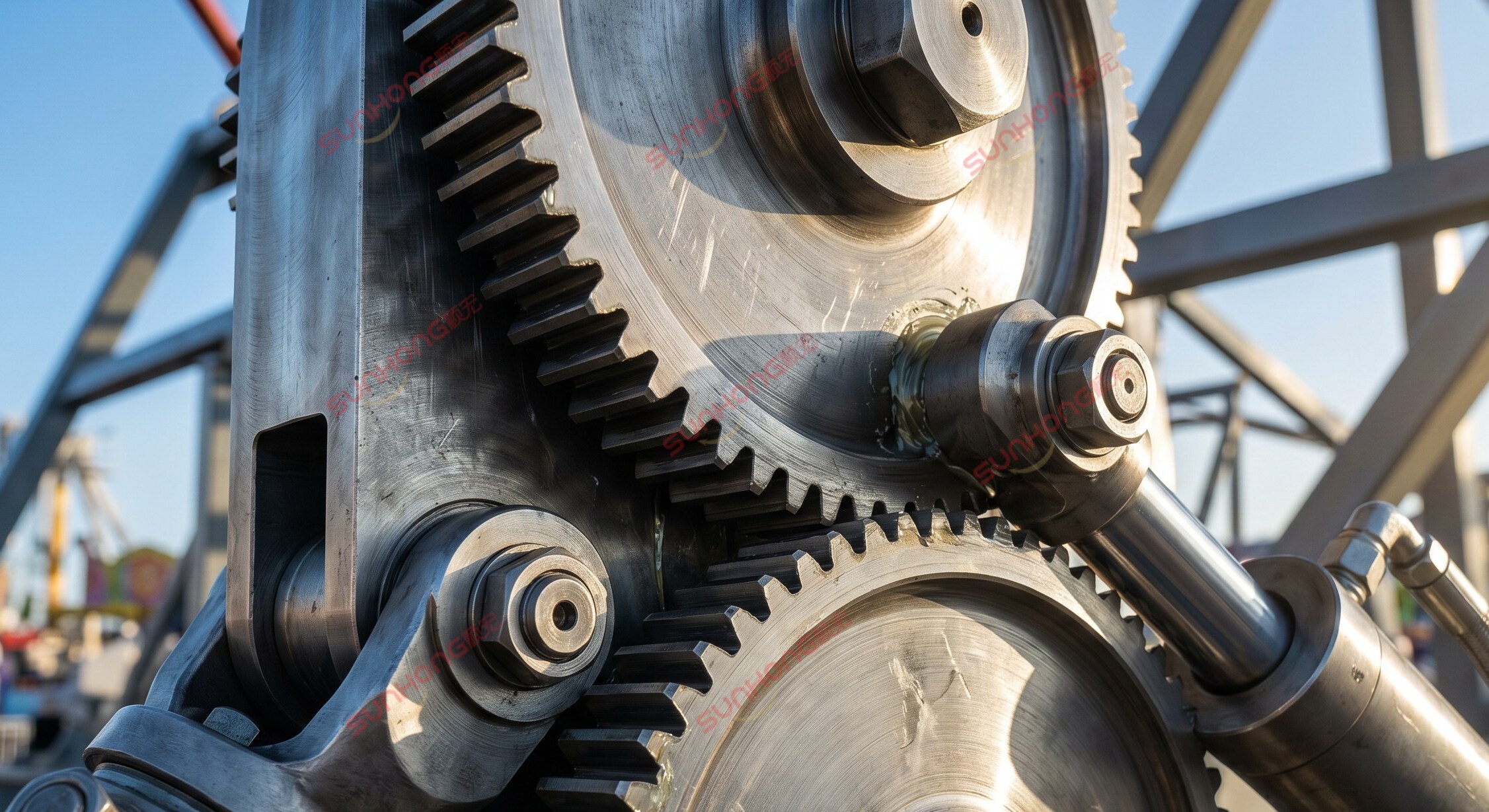 high-detail macro shot of heavy-duty industrial gears high-detail macro shot of heavy-duty industrial gears