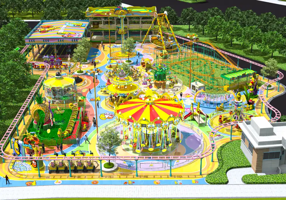 Larva City Adventure Theme Park-CAD Drawing Main View - SUNHONG
