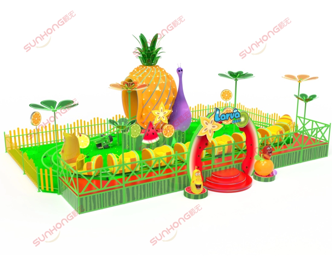 幼虫果园迷你过山车侧面全景 - SUNHONG