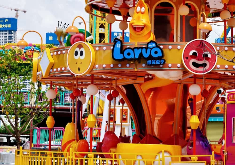 Парк развлечений Larva Seaside Resort Amusement Park Rides-Larva Carousel-16P - SUNHONG