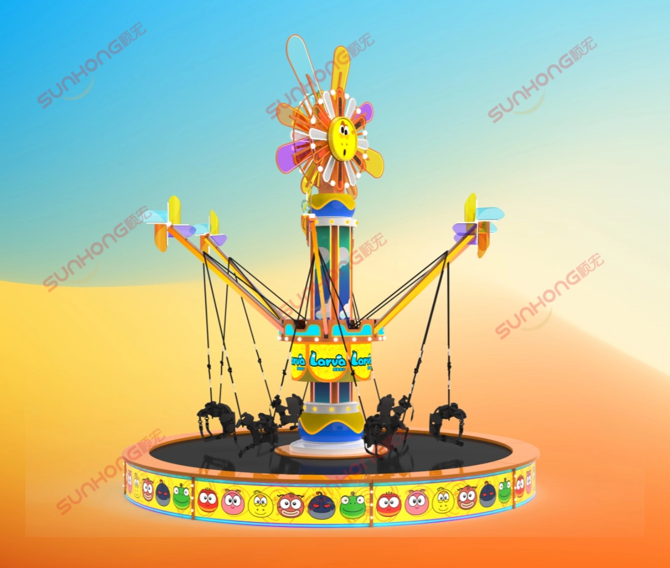 Larva-Windmill-Trampoline-3D-main - SUNHONG Larva Windmill Trampoline 3D main - SUNHONG