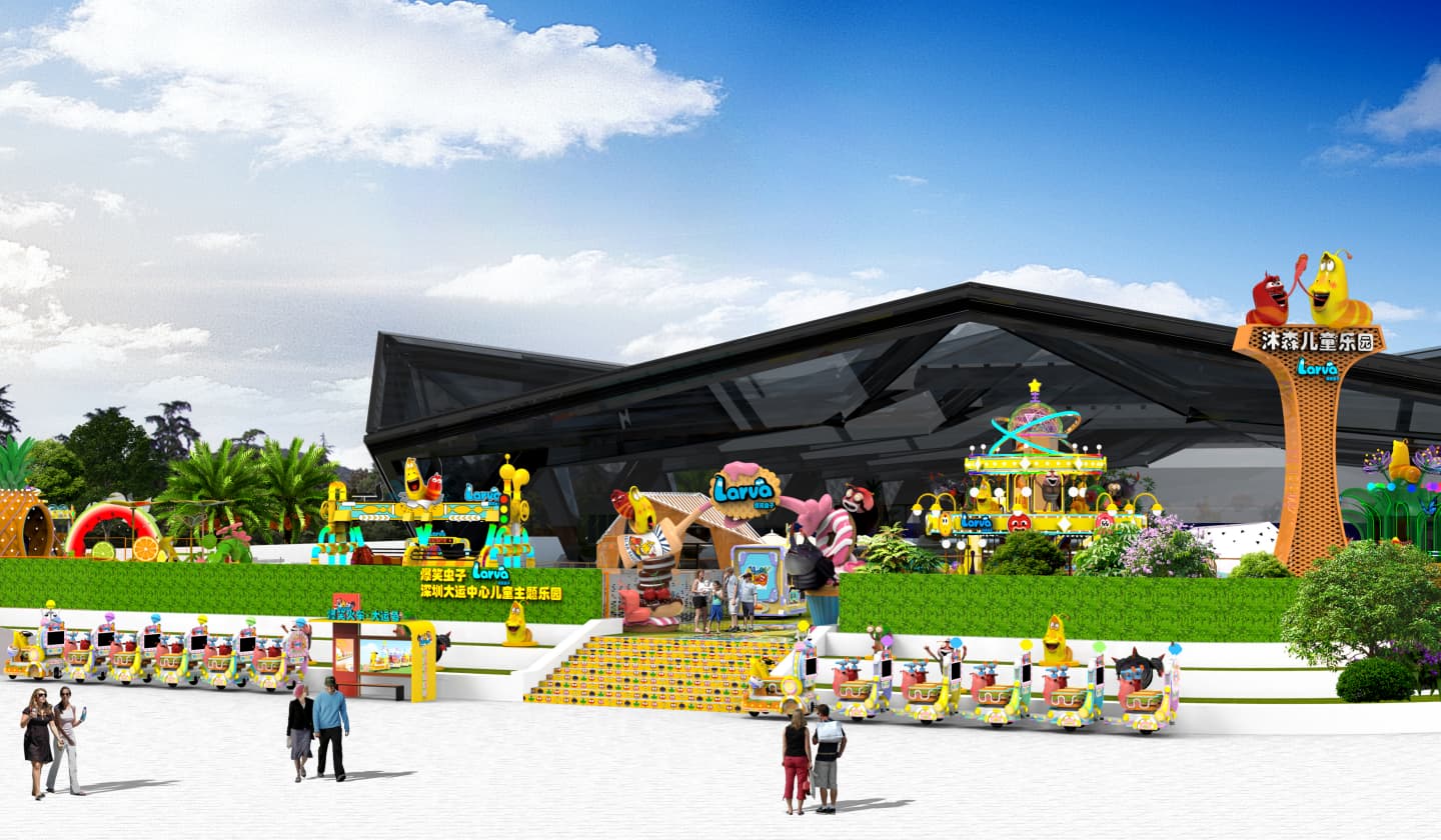 LarvaThemed Park Near Stadium-3D Master Plan-Main View - SUNHONG