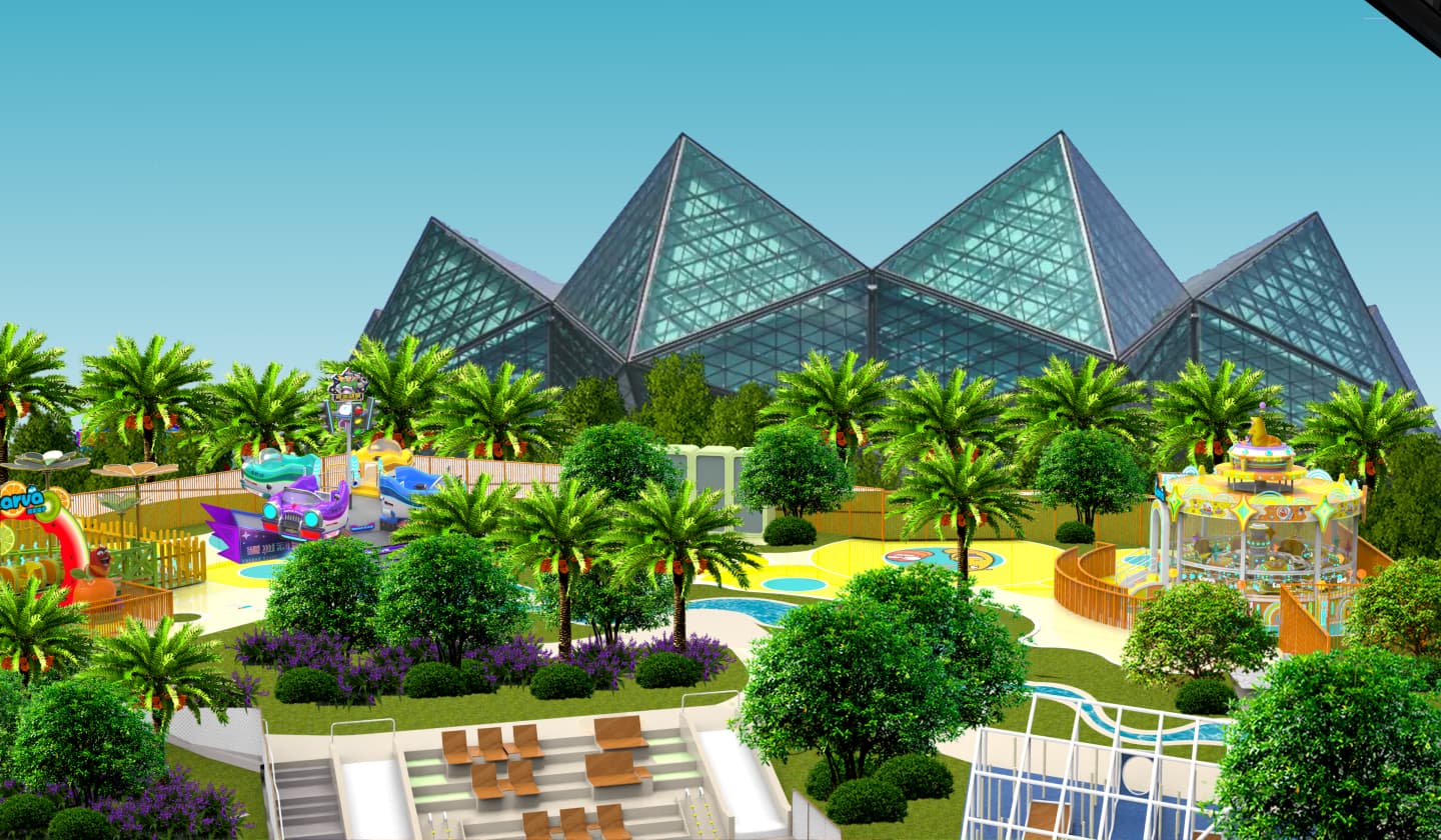 LarvaThemed Park Near Stadium-3D Master Plan-Right View - SUNHONG