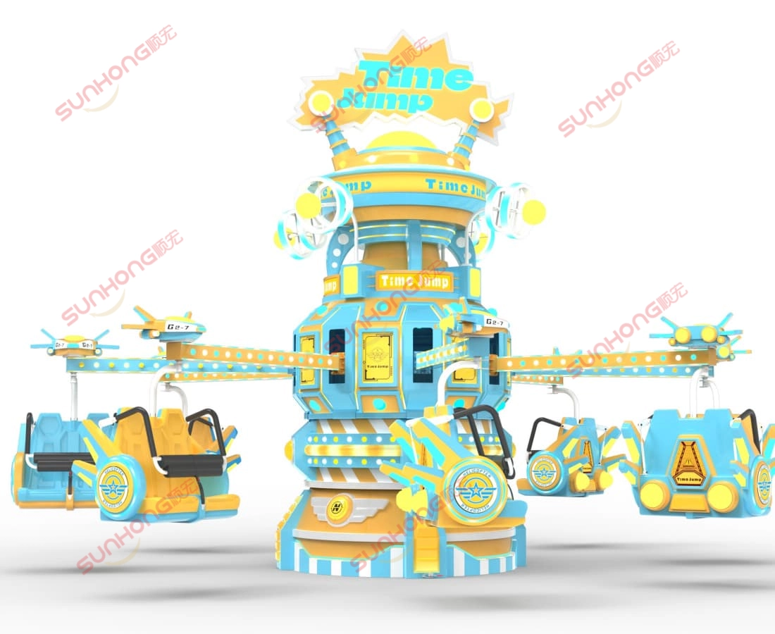nailong-time-jump-ride-3d-front-view-white-background - SUNHONG Front-facing 3D view of Nailong Time Jump ride on white background - SUNHONG