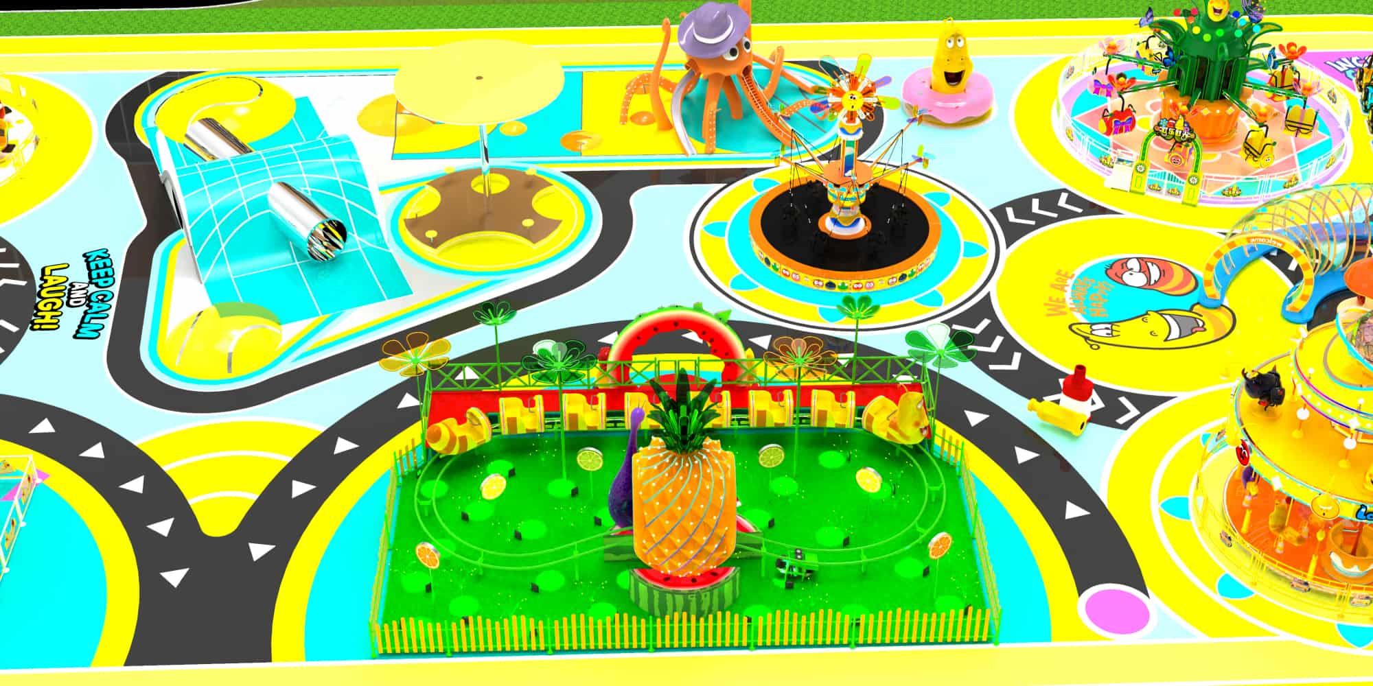 Amusement park project ideas with themed rides at Shopping Mall Larva Theme Park Project, creative theme park design and layout concepts - SUNHONG