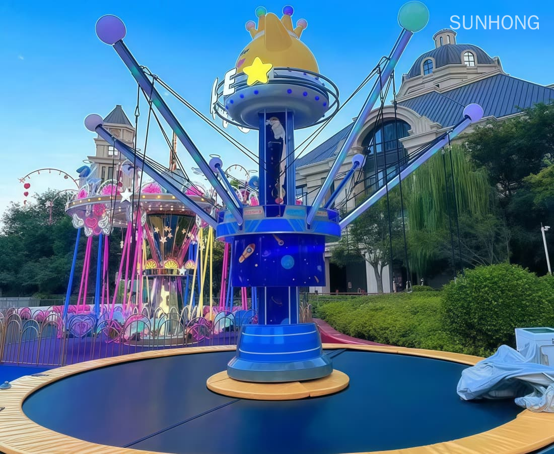 Space Jump bungee jumping ride installed at a resort, real-life photo - SUNHONG