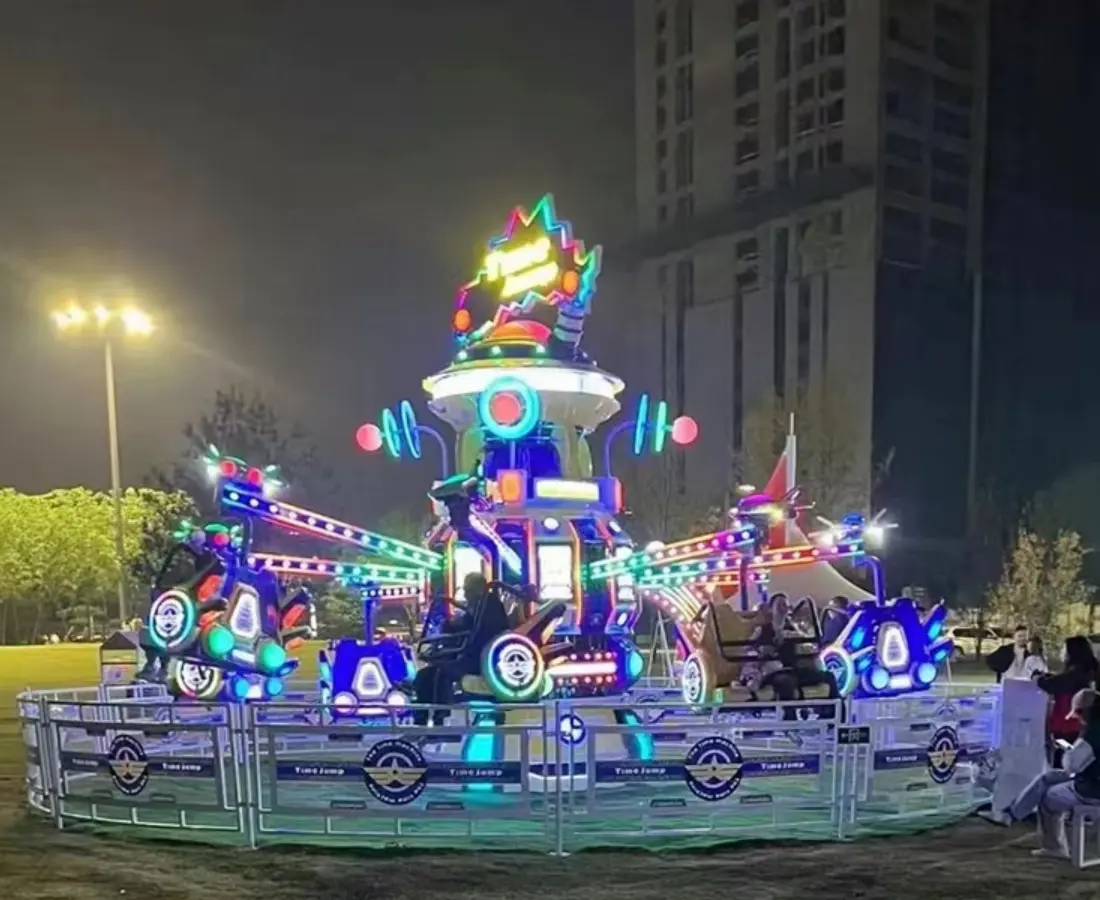 Time Jump ride at night in a community park - SUNHONG