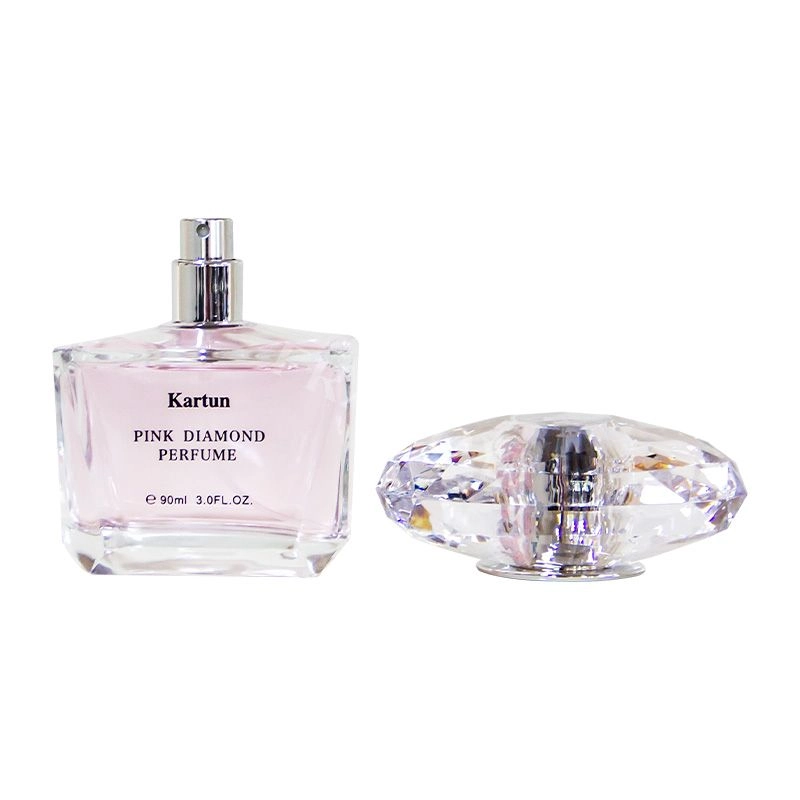 Kartun Pink Diamond Perfume bottle and a diamond-shaped lid - Kartun