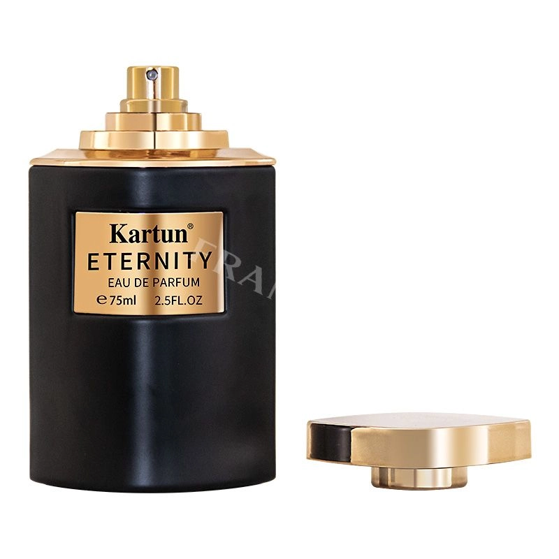 Kartun Noble Eternity Men Perfume 7 - Kartun Kartun Eternity Eau De Parfum, black bottle with gold label and cap, 75ml. - Kartun