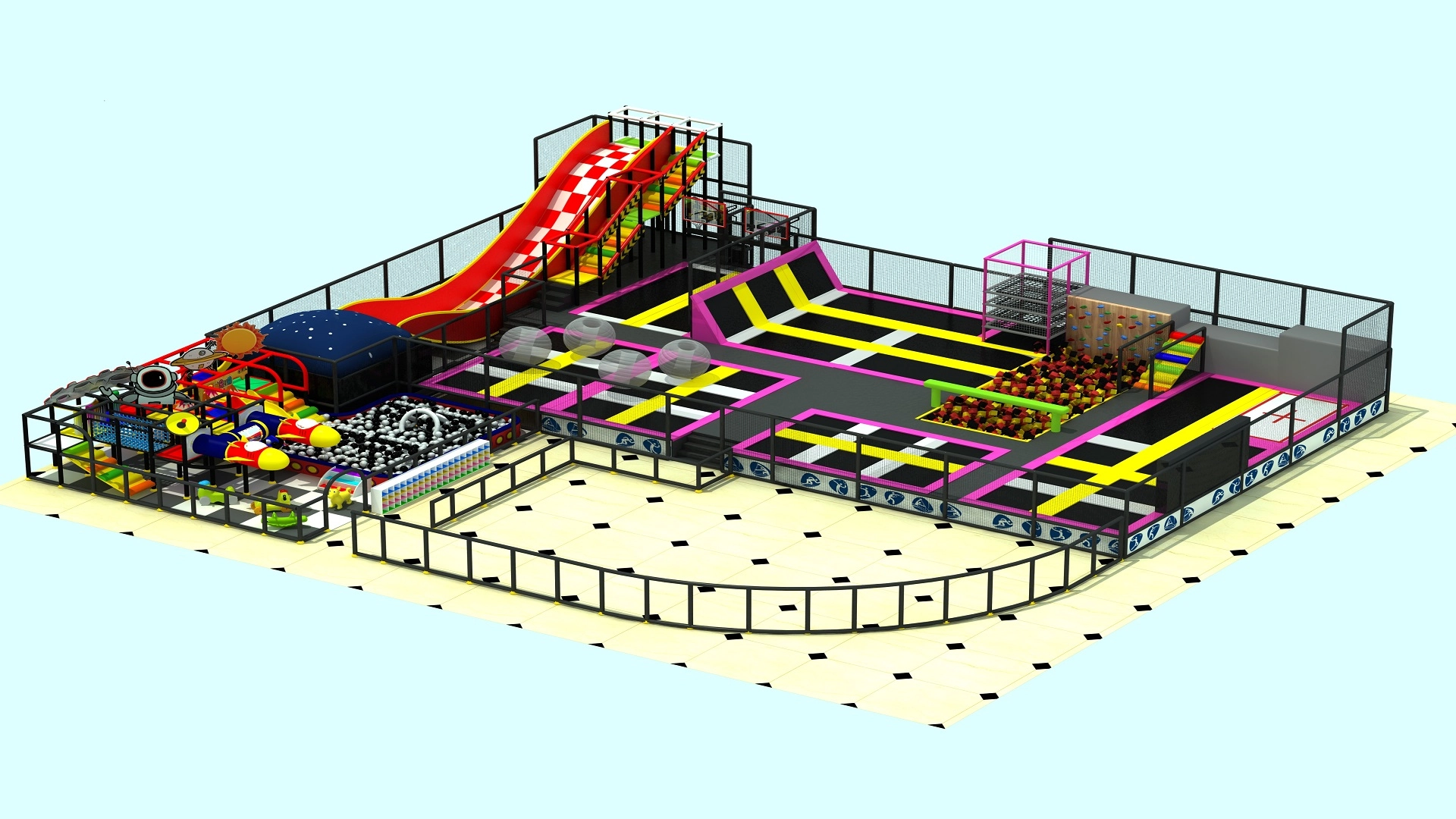 High-Quality-Fitness-Trampoline-Park-For-Kids-And-Adult - FEI FAN High-Quality Fitness Trampoline Park For Kids And Adult - FEI FAN