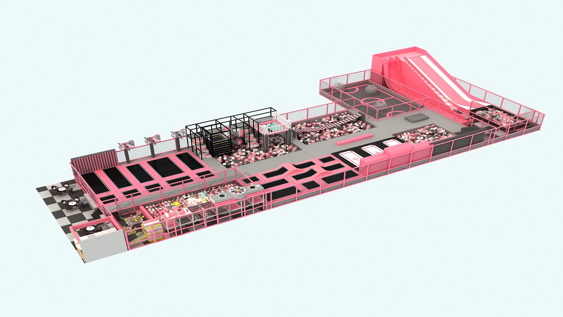High-Quality-Waterproof-Trampoline-Park-Equipment-For-Commercial - FEI FAN High Quality Waterproof Trampoline Park Equipment For Commercial - FEI FAN