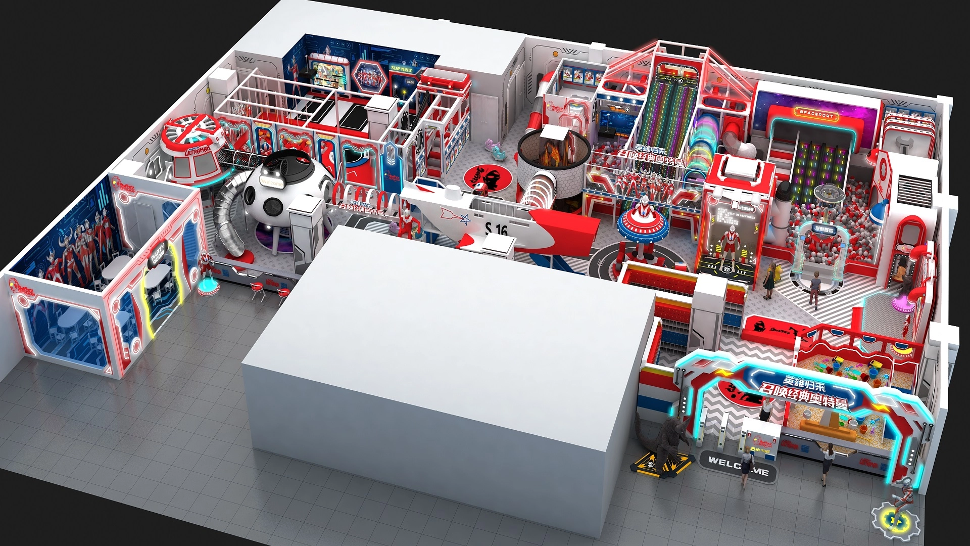 Ultraman-Theme-Wooden-Pvc-Indoor-Playground-Can-Be-Customized - FEI FAN 2 - FEI FAN
