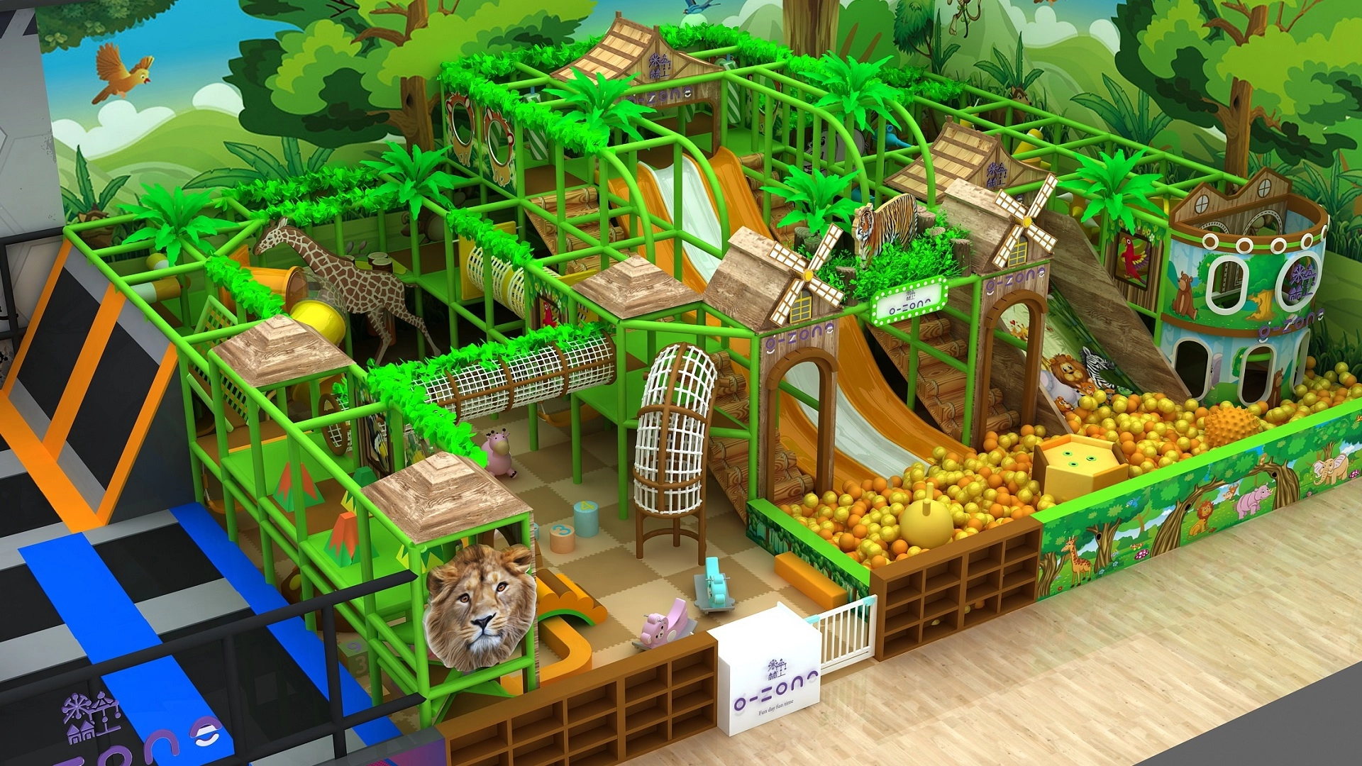 One-Stop Commercial Indoor Playground Jungle Gym Soft Play Center for Shopping Malls & Family Fun - FEI FAN