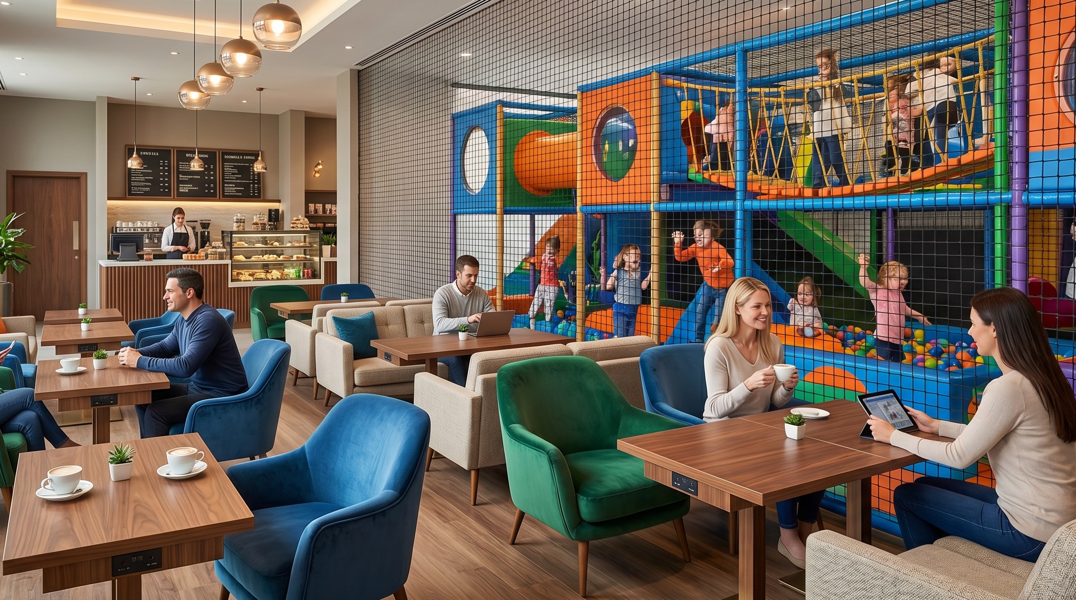 A luxurious parent lounge