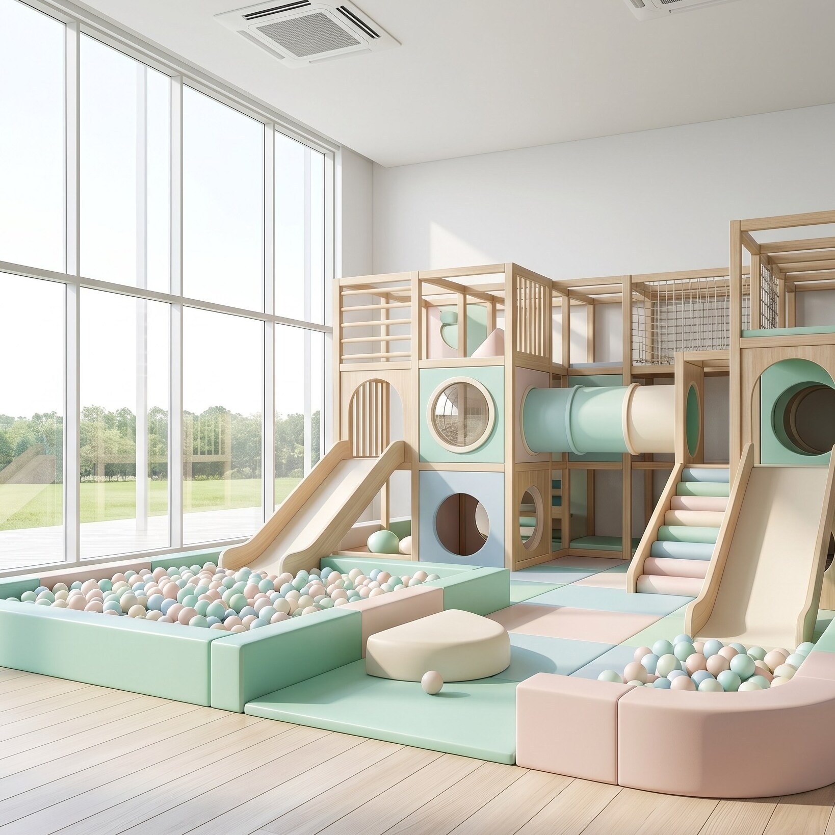 An eco-friendly premium indoor soft play area