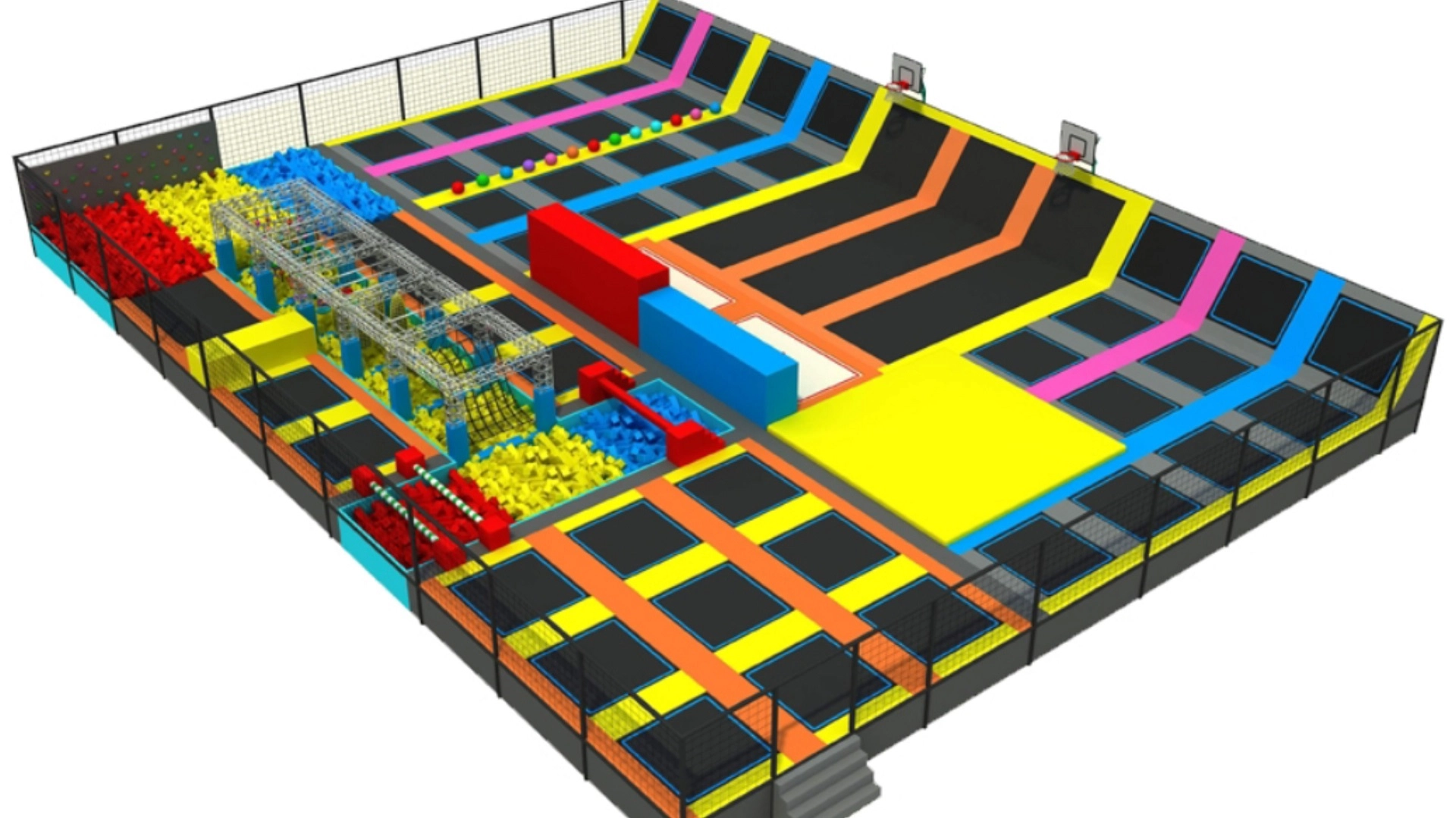 Free Design Trampoline Park Equipment - FEI FAN