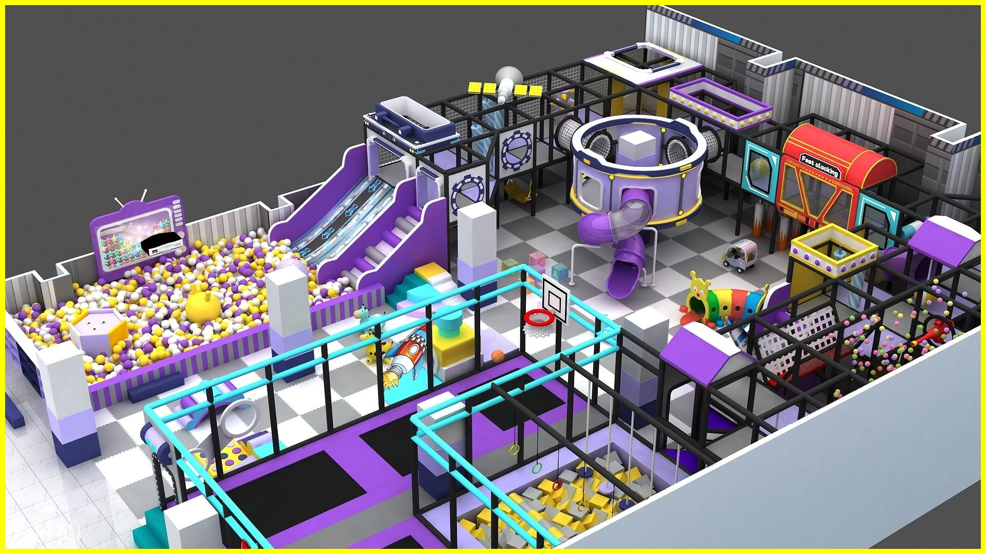 High-end Space Theme Children Indoor Playground for Commercial2 - FEI FAN