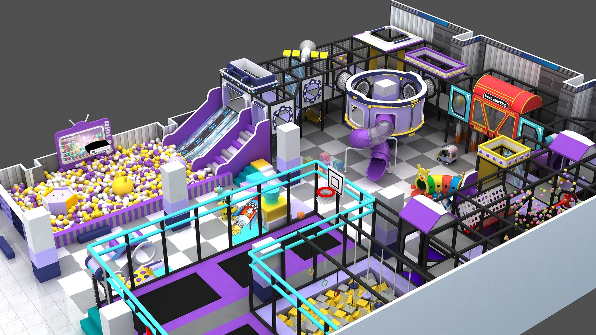 High-end Space Theme Children Indoor Playground for Commercial2