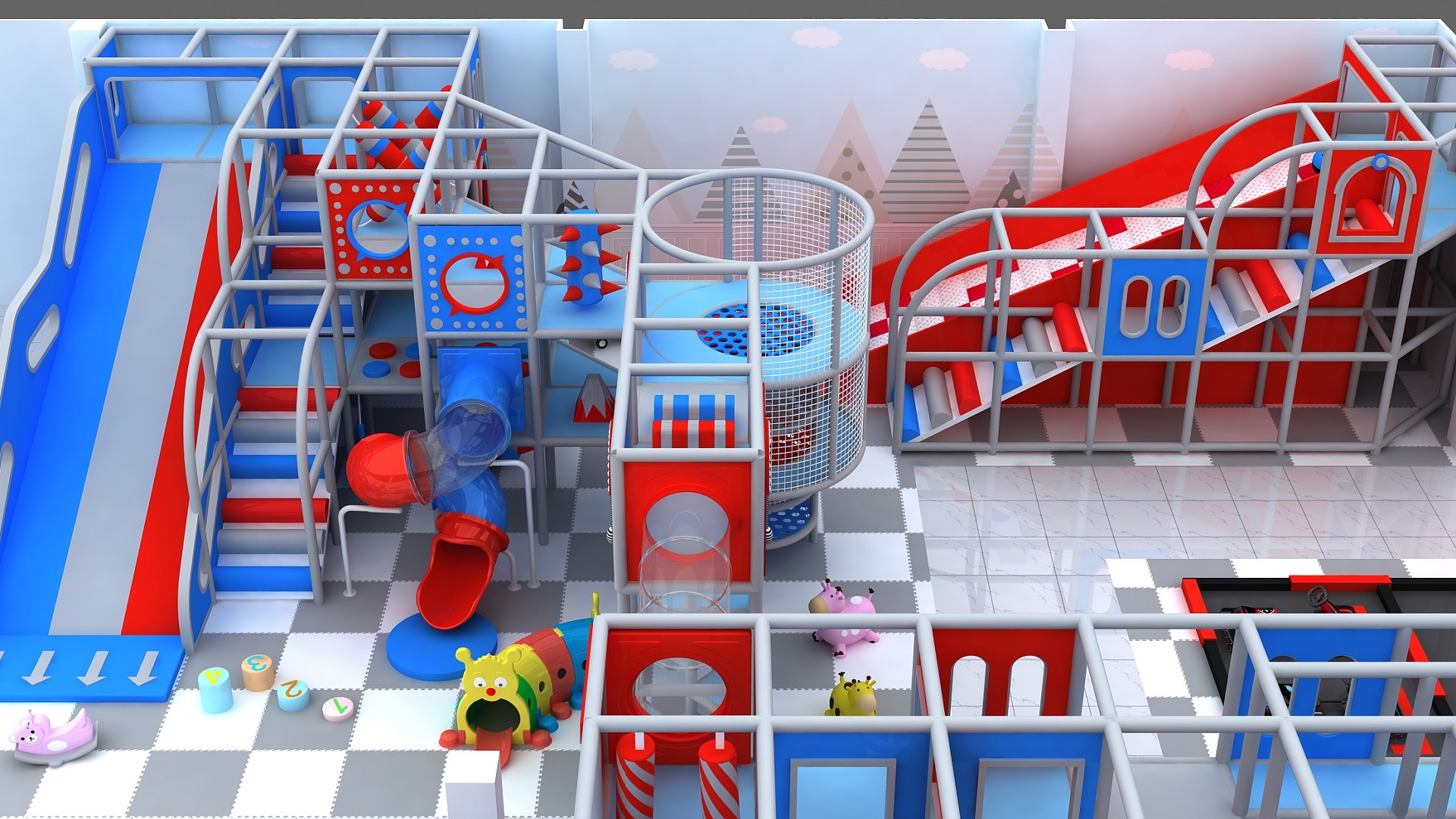 High Quality Kids Indoor Playground Maze Children Soft Play Equipment 3