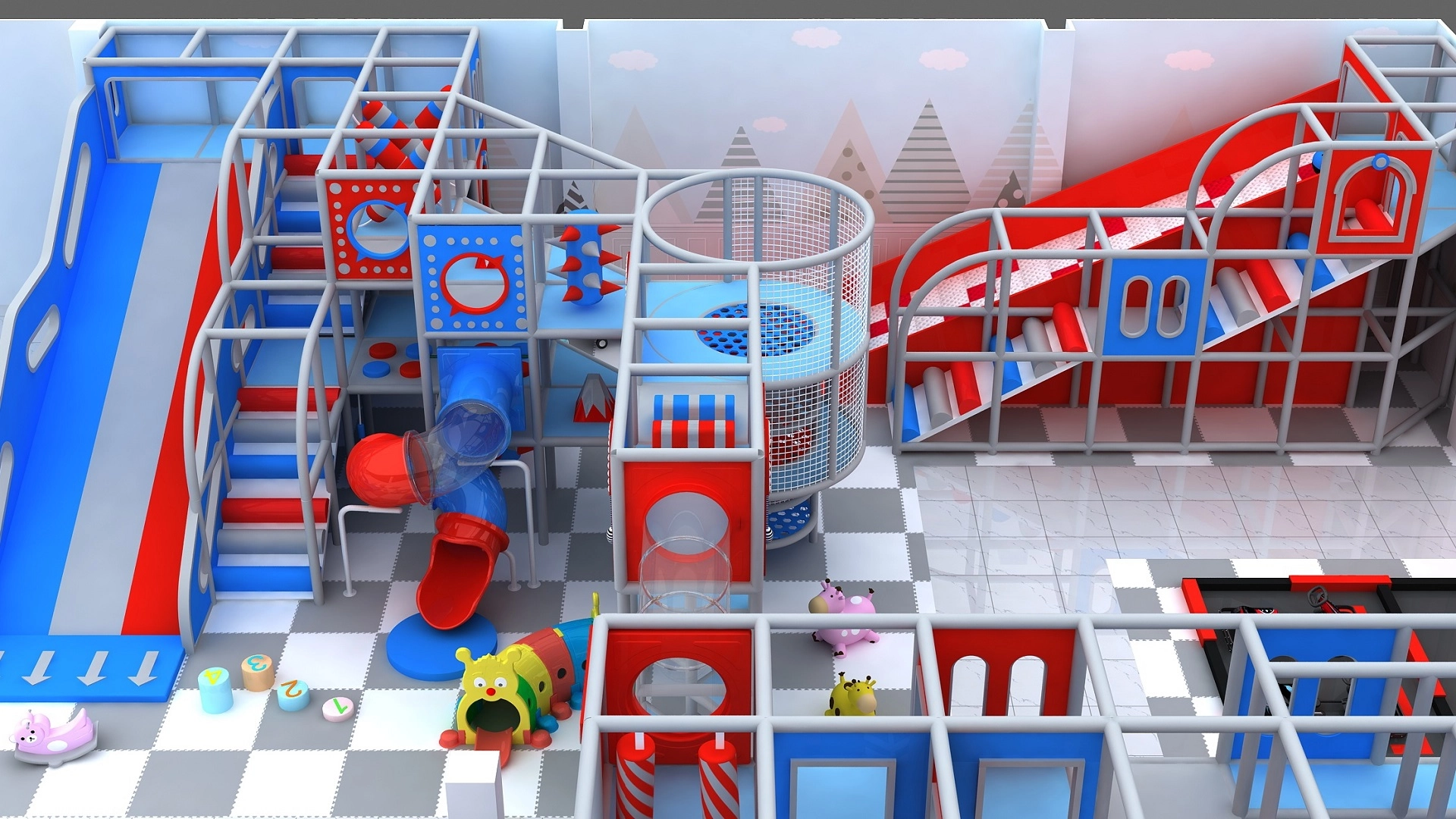 High Quality Kids Indoor Playground Maze Children Soft Play Equipment 3 - FEI FAN
