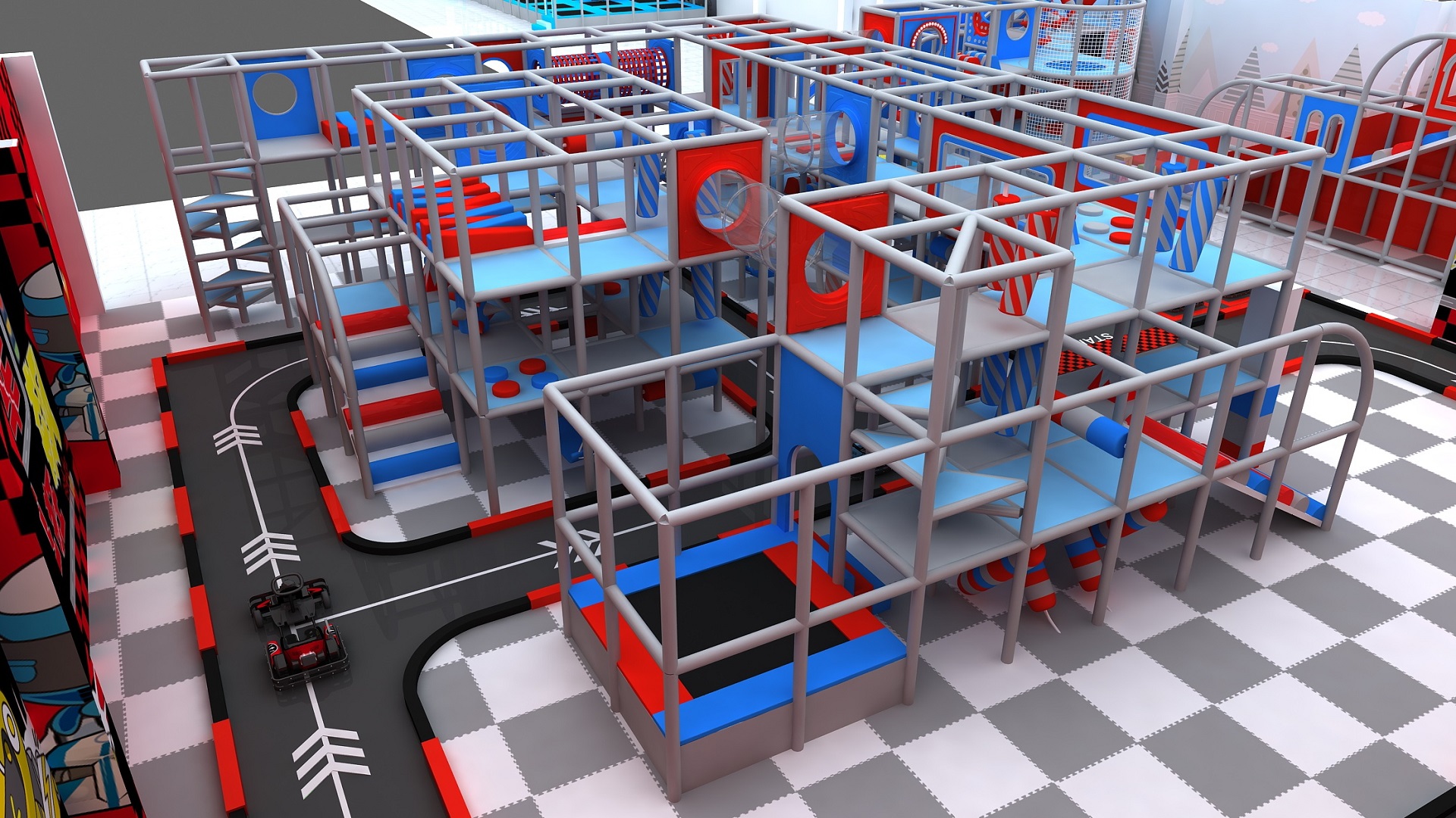 High Quality Kids Indoor Playground Maze Children Soft Play Equipment 4