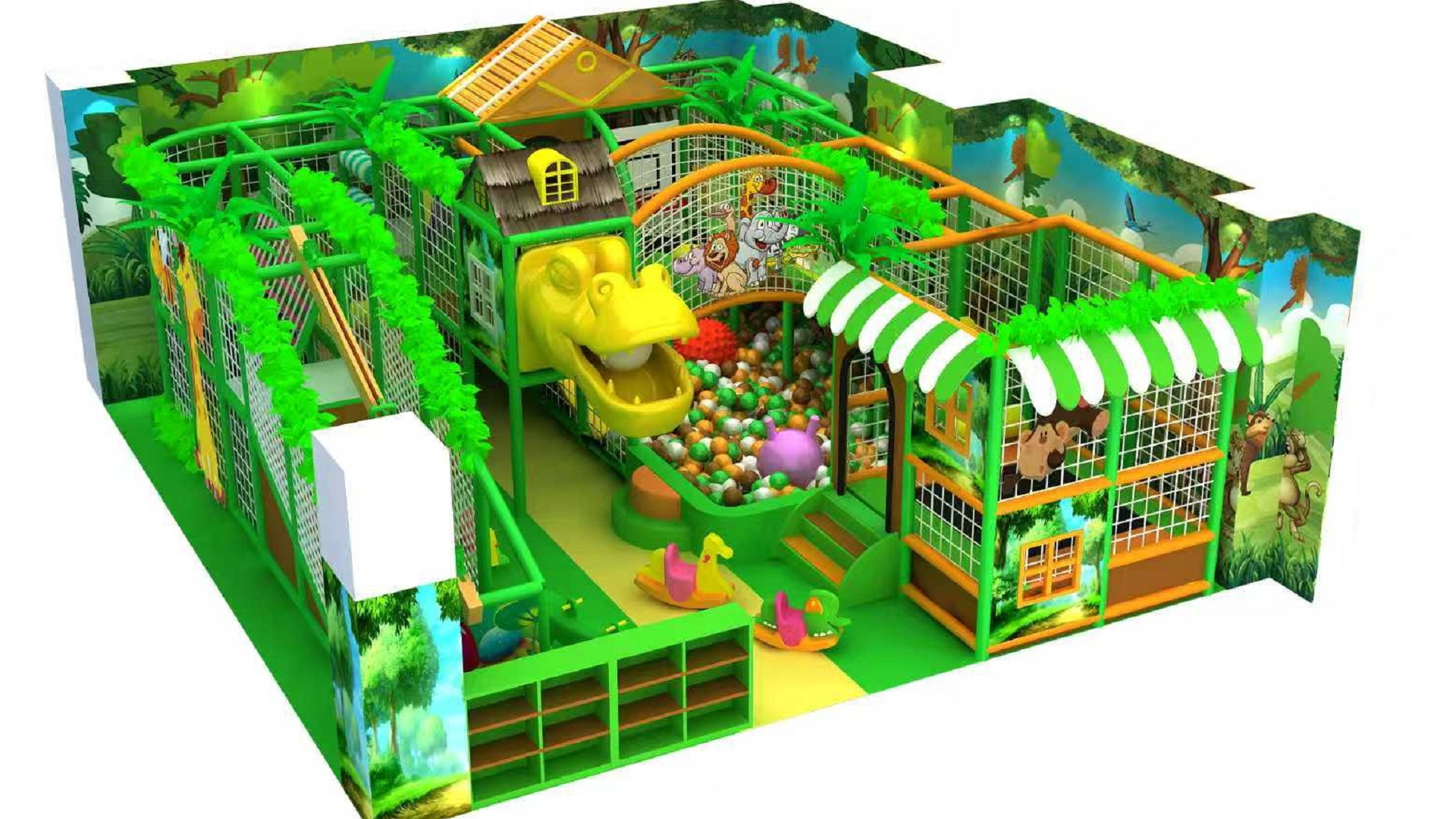 Jungle Theme Indoor Playground Equipment Soft Play Kids Play Area1