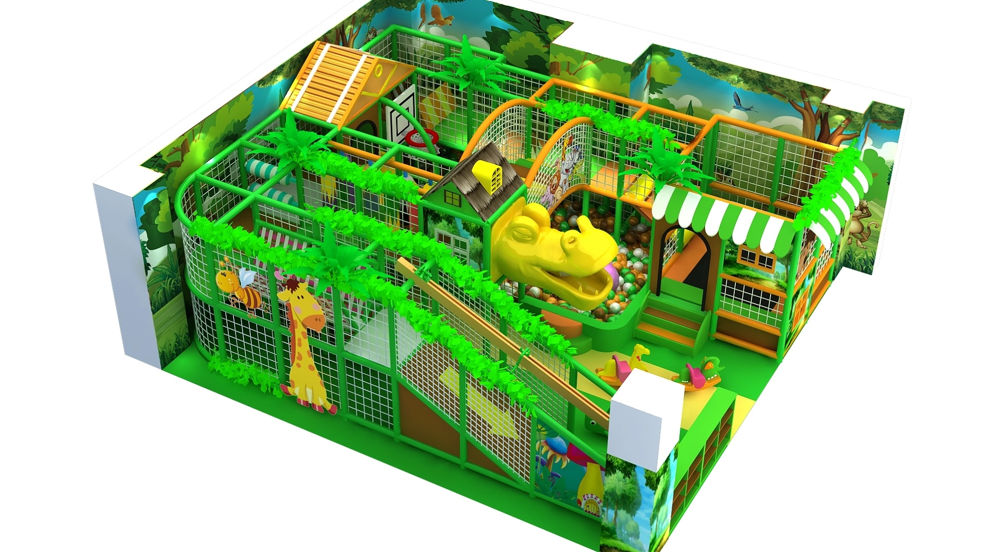 Jungle Theme Indoor Playground Equipment Soft Play Kids Play Area2 - FEI FAN