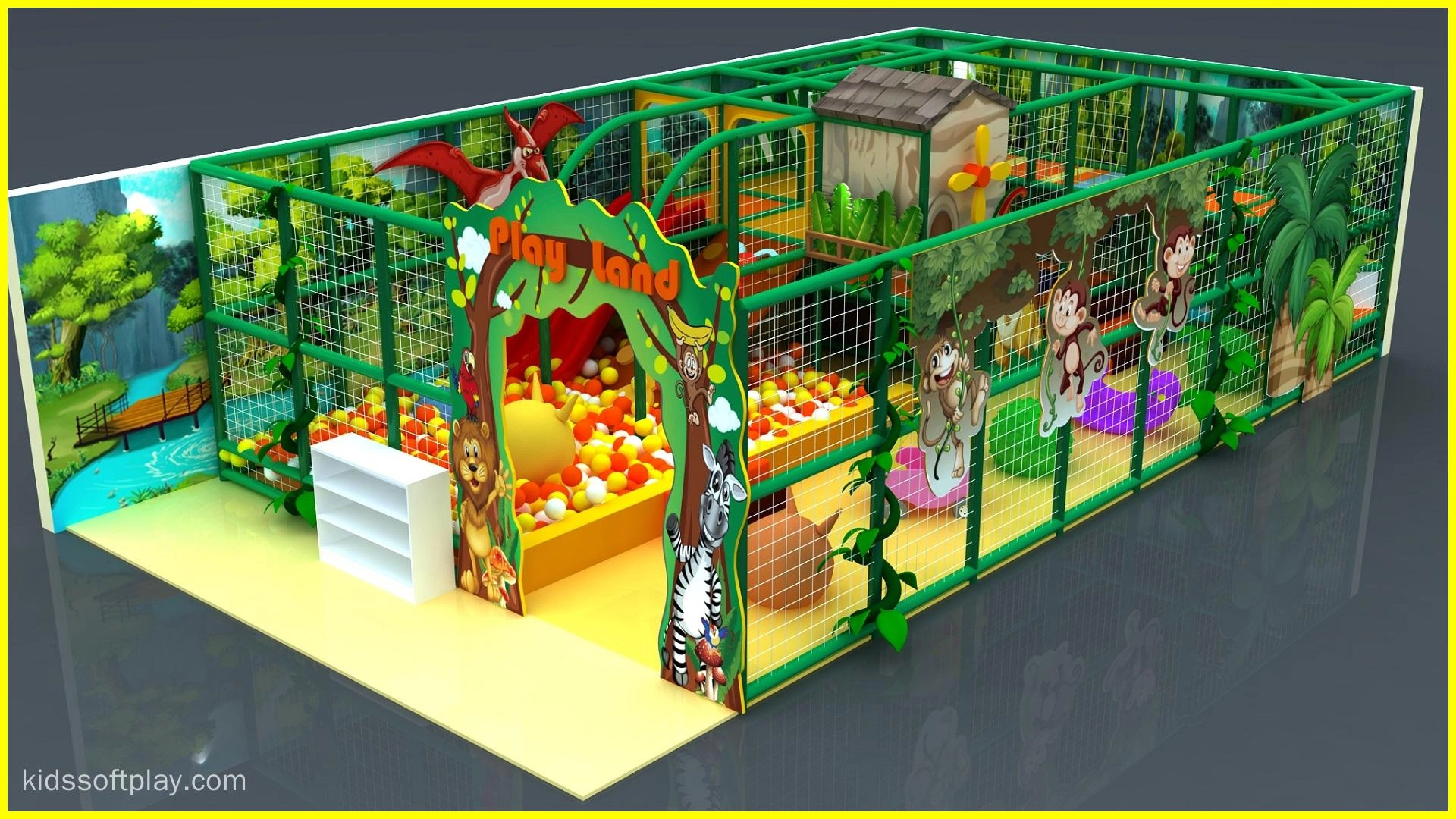 Jungle Themed Indoor Play Structure PVC Kids Playland for Commercial 1 - FEI FAN