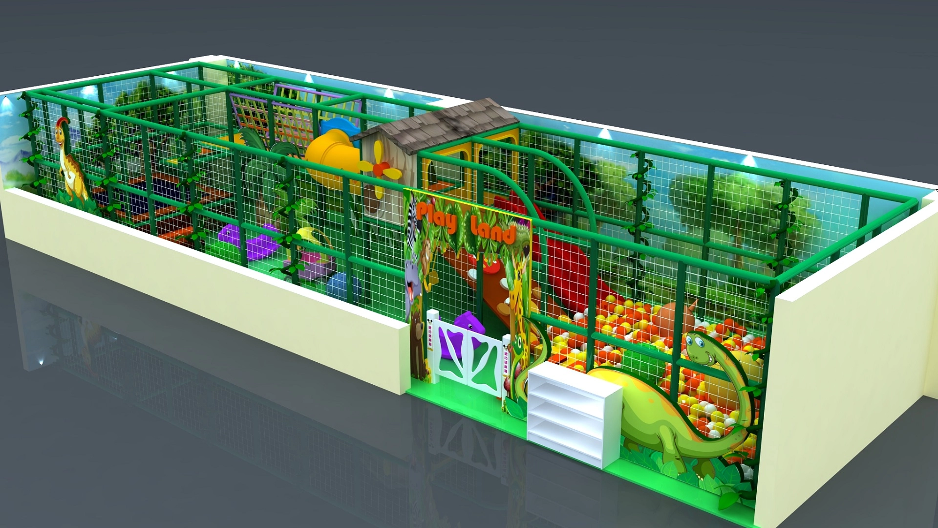Jungle Themed Indoor Play Structure PVC Kids Playland for Commercial 2 - FEI FAN