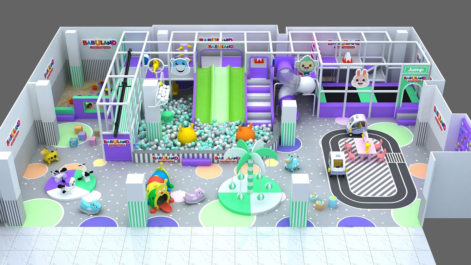 Eco-friendly Indoor Soft Playground Kids Park PVC Playset for Sale