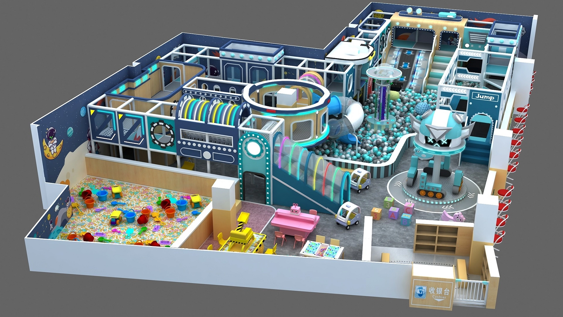 Preschool Indoor Playground Kids Playset PVC Amusement Park Equipment Solution - FEI FAN mmexport1764062215740 - FEI FAN