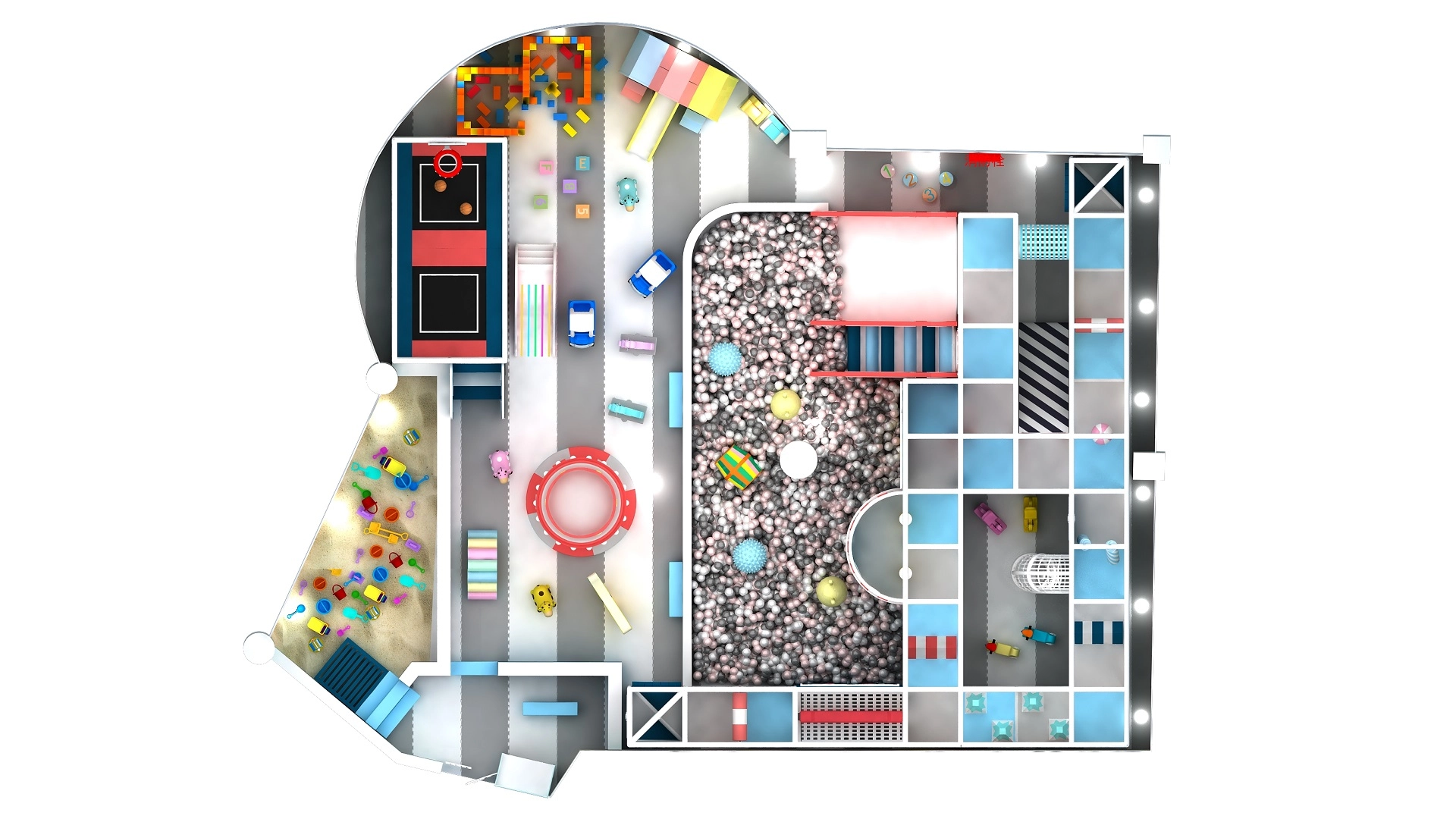 Preschool Play Facilities Macaron-style Playground Indoor Children's Park - FEI FAN