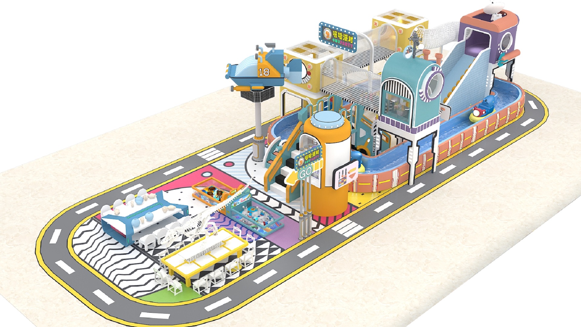 Hip-hop Party Themed Indoor Playground Equipment Commercial Kids Play Structure mmexport1767074948669