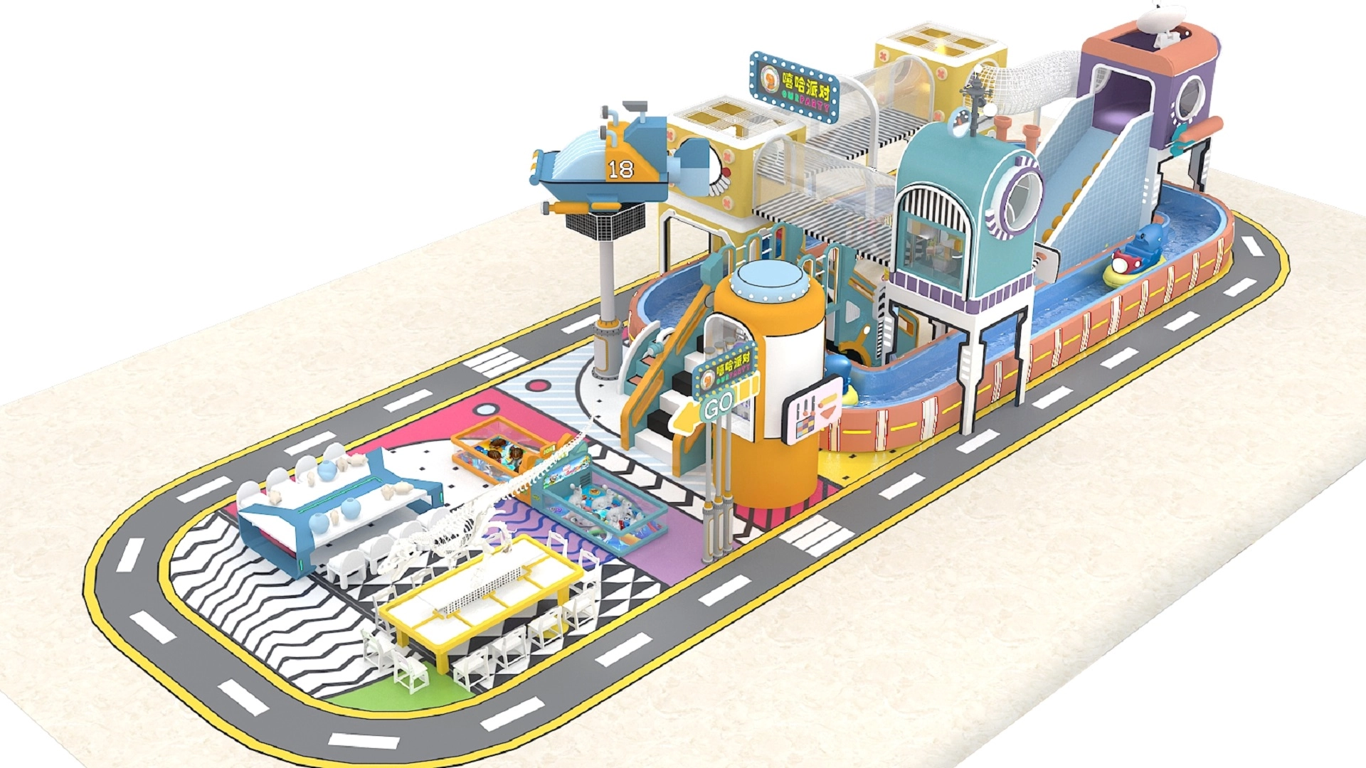 Hip-hop Party Themed Indoor Playground Equipment Commercial Kids Play Structure - FEI FAN mmexport1767074948669 - FEI FAN