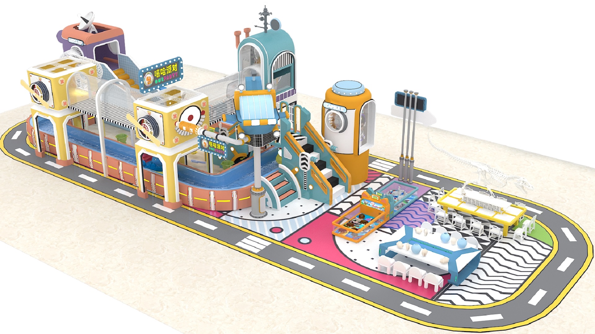 Hip-hop Party Themed Indoor Playground Equipment Commercial Kids Play Structure mmexport1767074952021