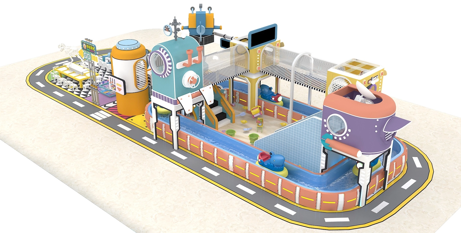 Hip-hop Party Themed Indoor Playground Equipment Commercial Kids Play Structure - FEI FAN mmexport1767074954525 - FEI FAN