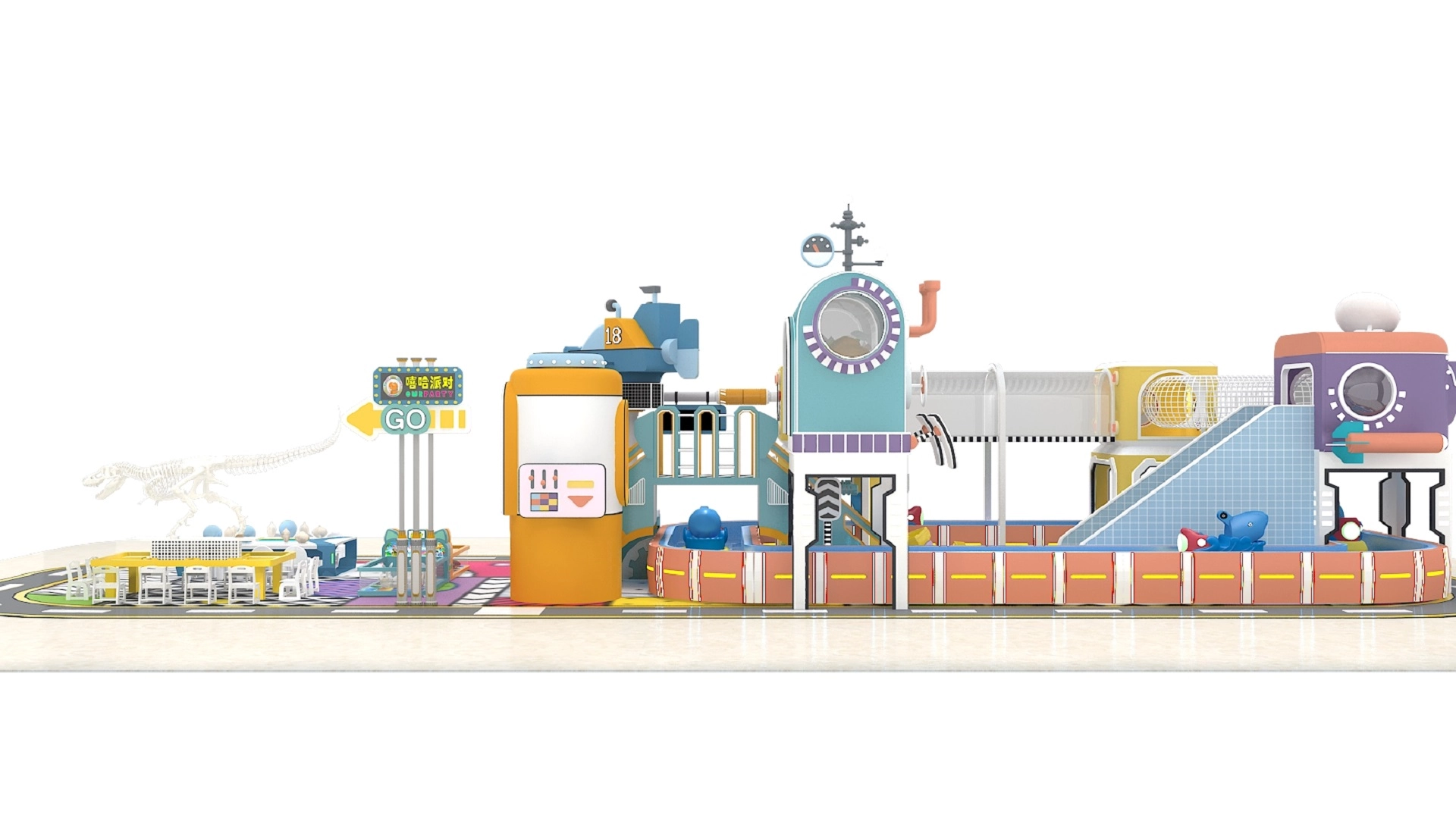 Hip-hop Party Themed Indoor Playground Equipment Commercial Kids Play Structure - FEI FAN mmexport1767074957251 - FEI FAN