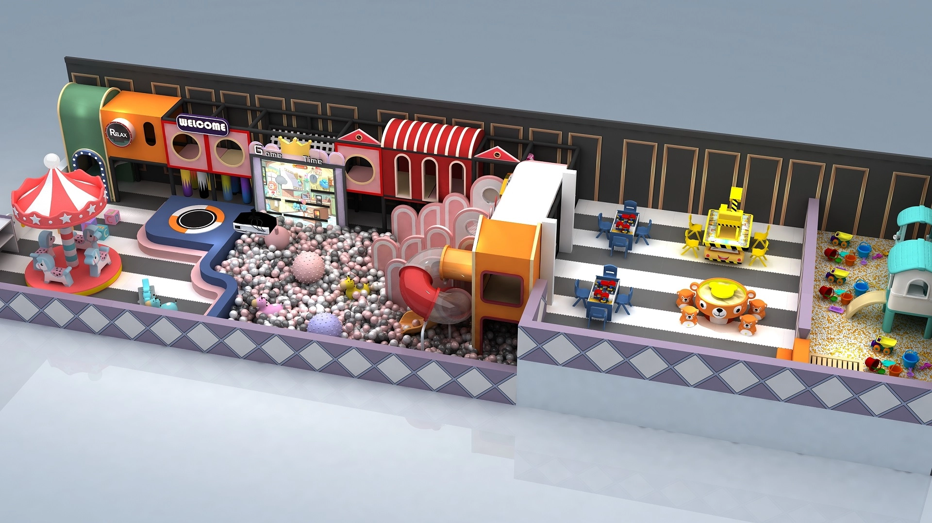 Top Sale Commercial Indoor Play Equipment Soft Play Structure Kids Indoor Playground - FEI FAN