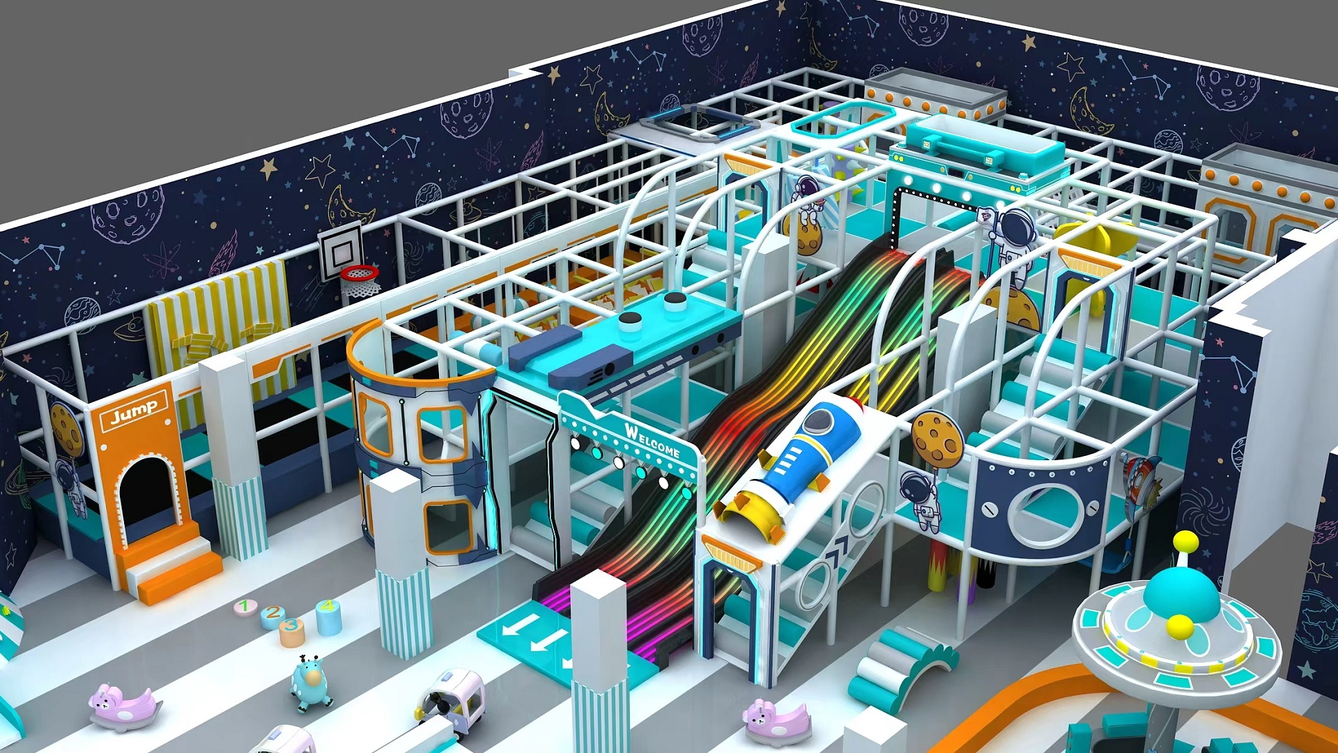 Most Popular Space Style Children Play Equipment Indoor Playground2