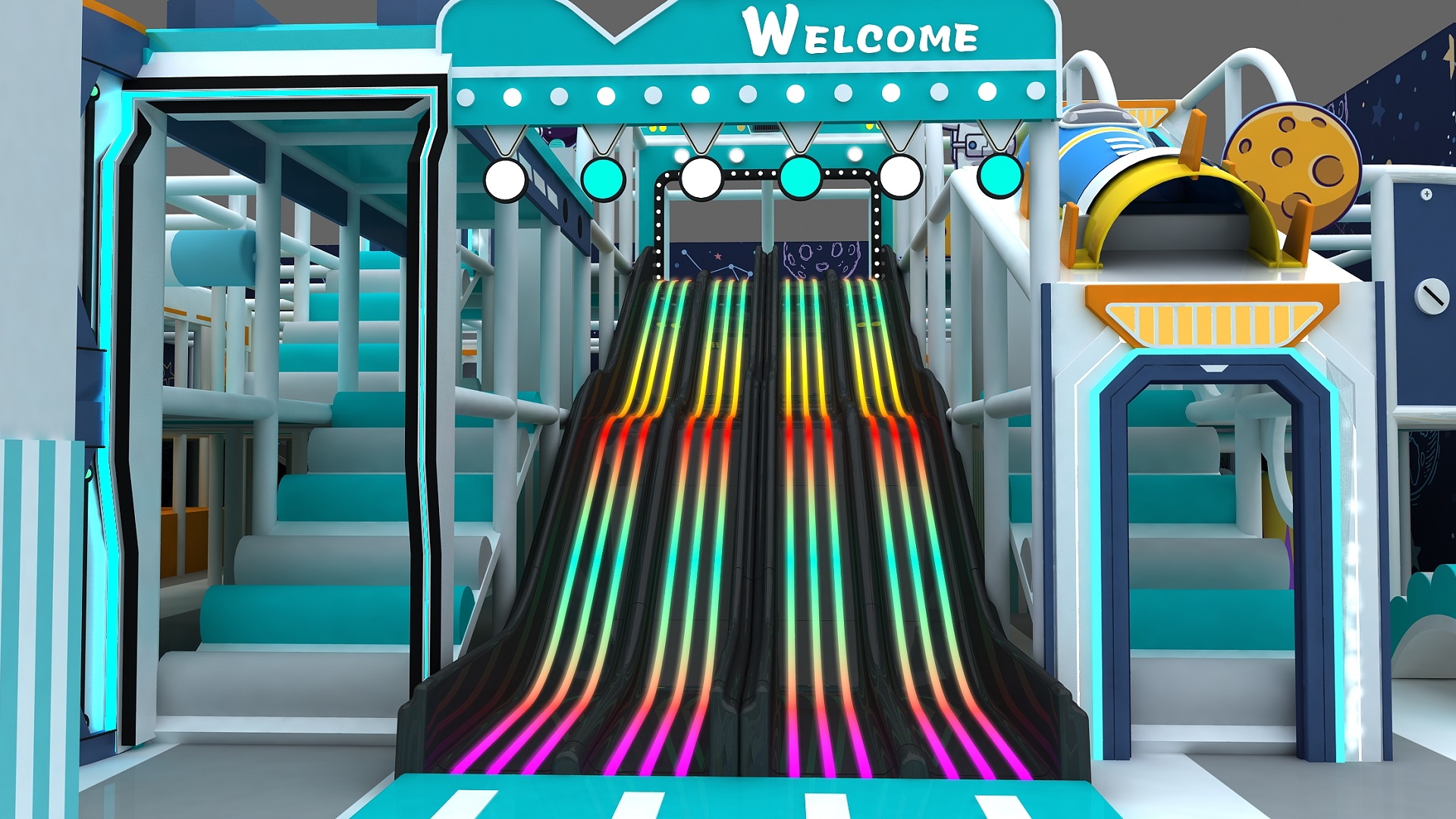 Most Popular Space Style Children Play Equipment Indoor Playground4