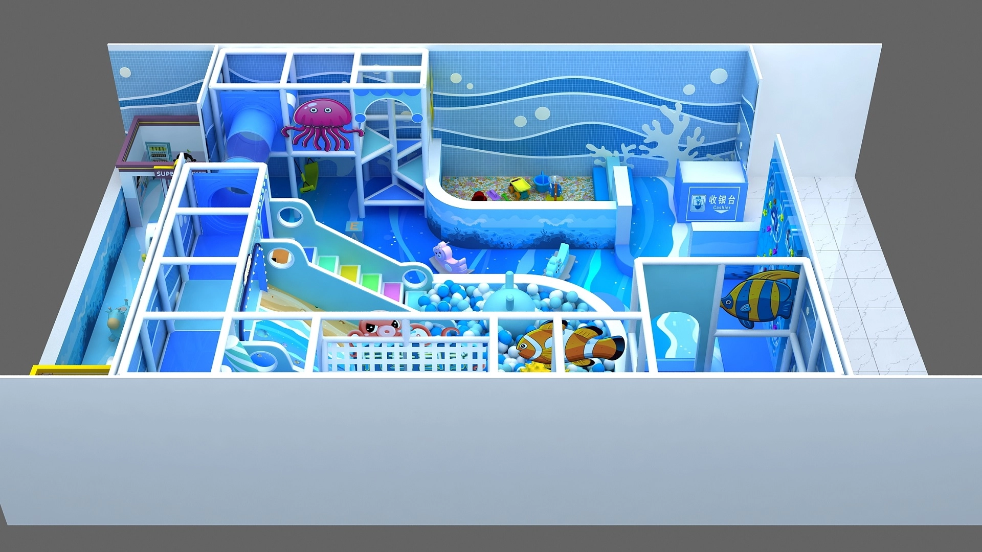 Ocean Themed Playground Indoor Theme Park Solution3 - FEI FAN Ocean Themed Playground Indoor Theme Park Solution3 - FEI FAN