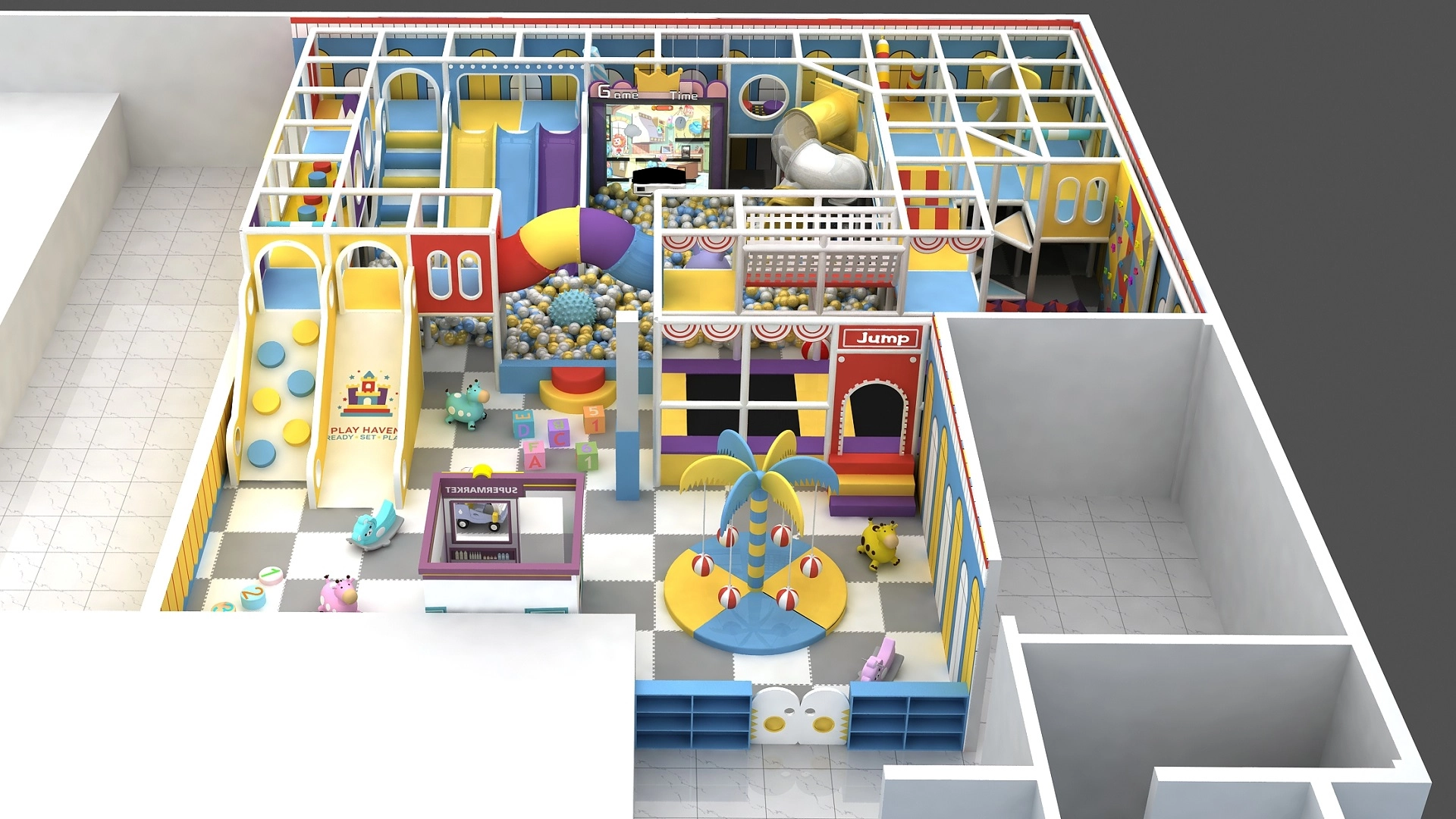 Kindergarten Children's Park Easy To Install Soft Playground Indoor2 - FEI FAN Kindergarten Children's Park Easy To Install Soft Playground Indoor - FEI FAN