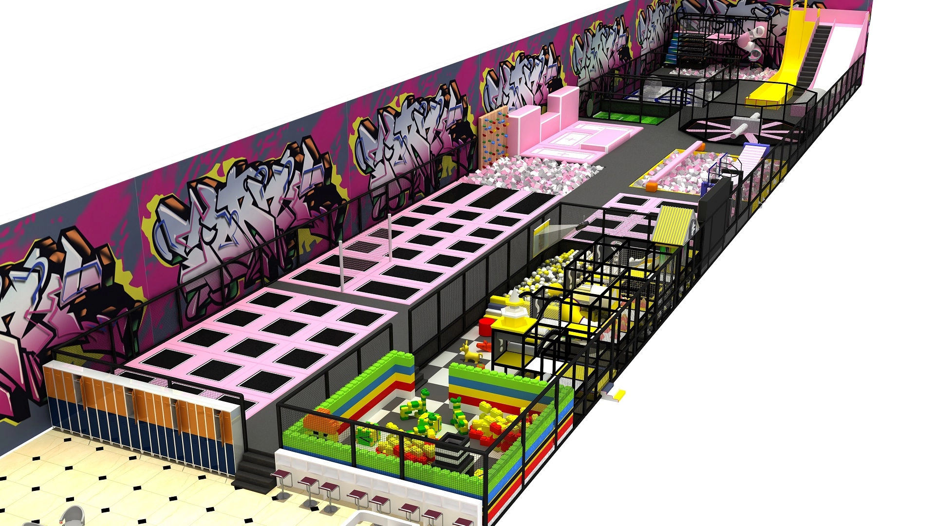 TOP Sales Trampoline Park Outdoor Indoor Playground - FEI FAN TOP Sales Trampoline Park Outdoor Indoor Playground - FEI FAN