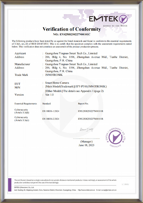 Innotronik 18031 EMTEK_VOC_Certification