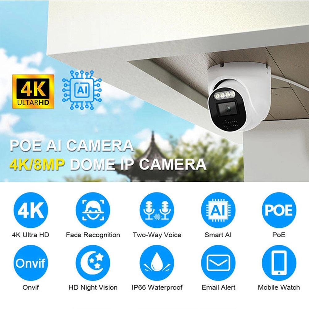 Poe Ai Camera 4k 8mp Dome Ip Camera - Innotronik