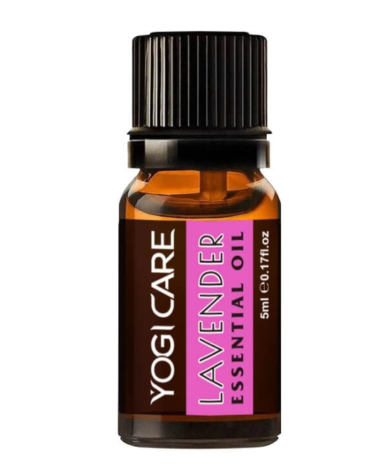 A 5ml bottle of Yogi Care Lavender Essential Oil. A 5ml bottle of Yogi Care Lavender Essential Oil.