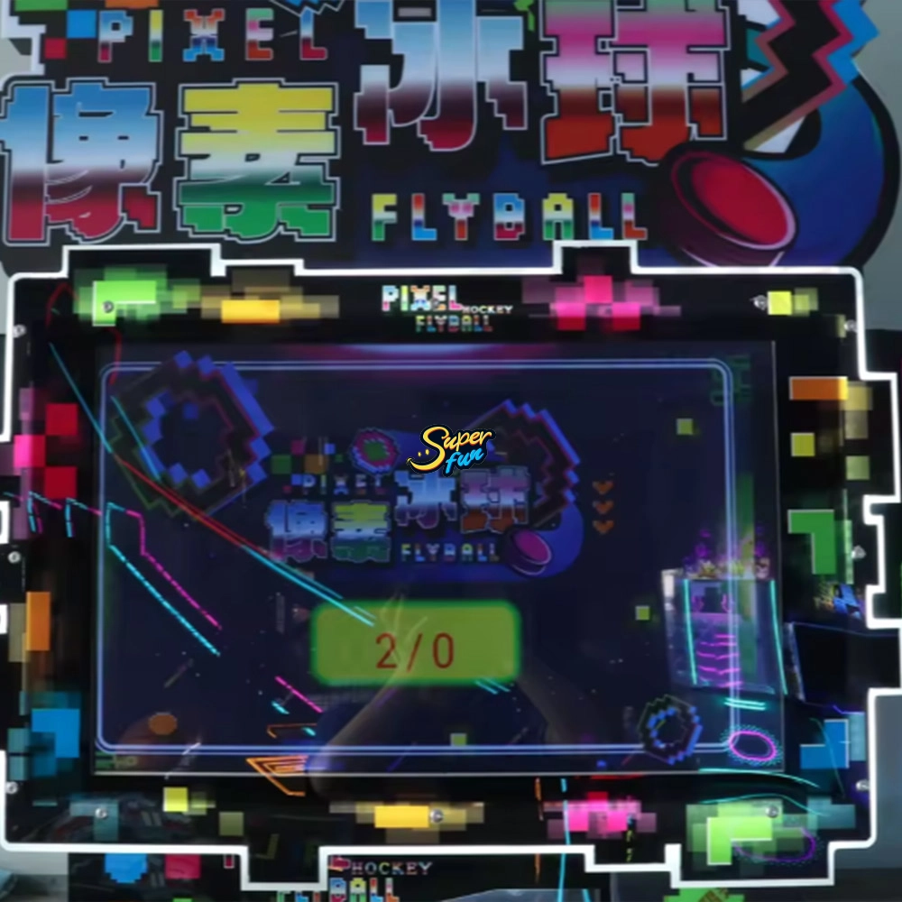 Pixel-Flyball-–-Pixel-Style-Air-Hockey-Machine - Superfun Pixel Flyball – Pixel Style Air Hockey Machine - Superfun
