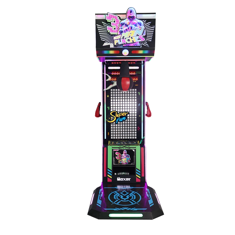 Neon Punch Boxing Machine–Coin Operated Boxing Arcade Game with Stunning LED Lighting - Superfun Neon Punch Boxing Machine–Coin Operated Boxing Arcade Game with Stunning LED Lighting - Superfun